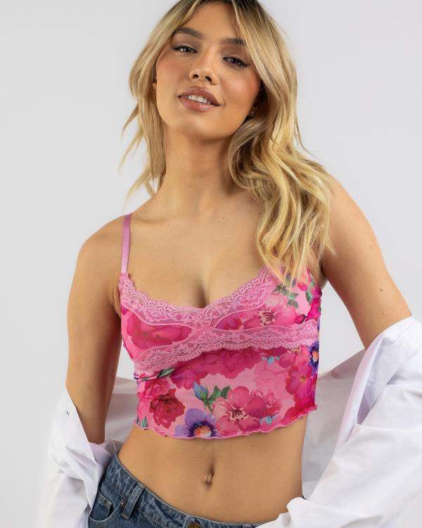 Ava And Ever Women's Kate Mesh Cami Top in Floral