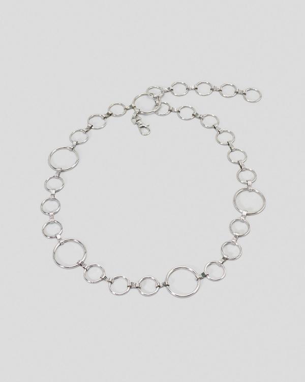 Ava And Ever Women's Keely Chain Belt in Silver