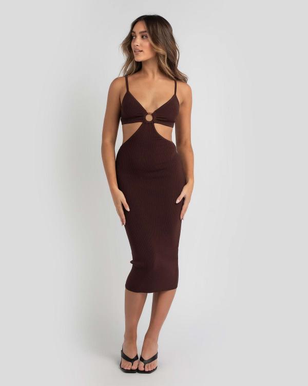 Ava And Ever Women's Nessy Midi Dress in Brown