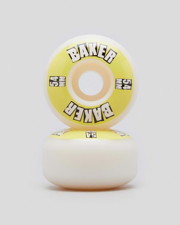 Baker Skateboards Brand Logo 54Mm Wheels in Yellow