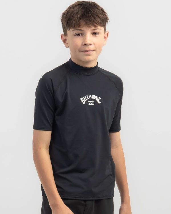 Billabong Boys' All Day Arch Short Sleeve Wet Shirt in Black