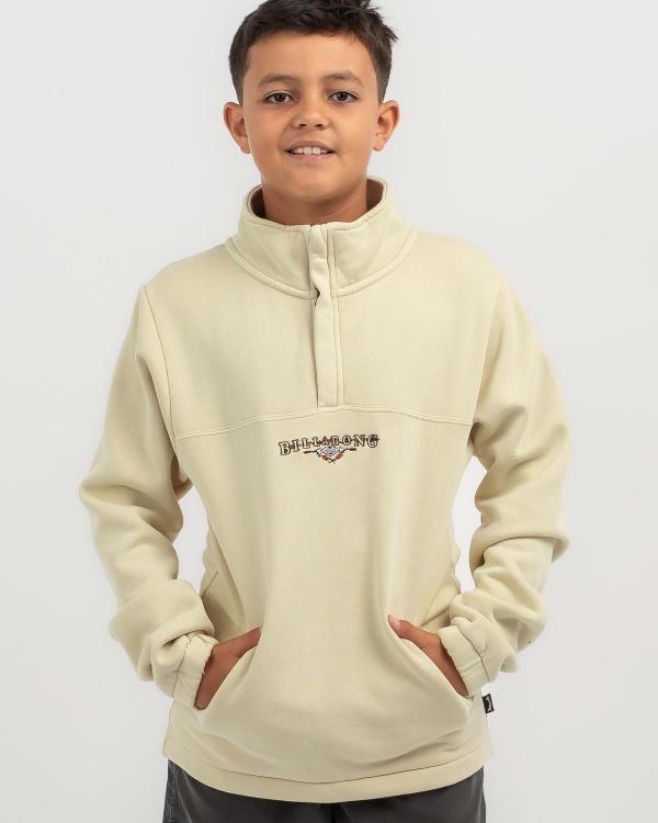 Billabong Boys' King Prawn Pullover Hoodie in Natural