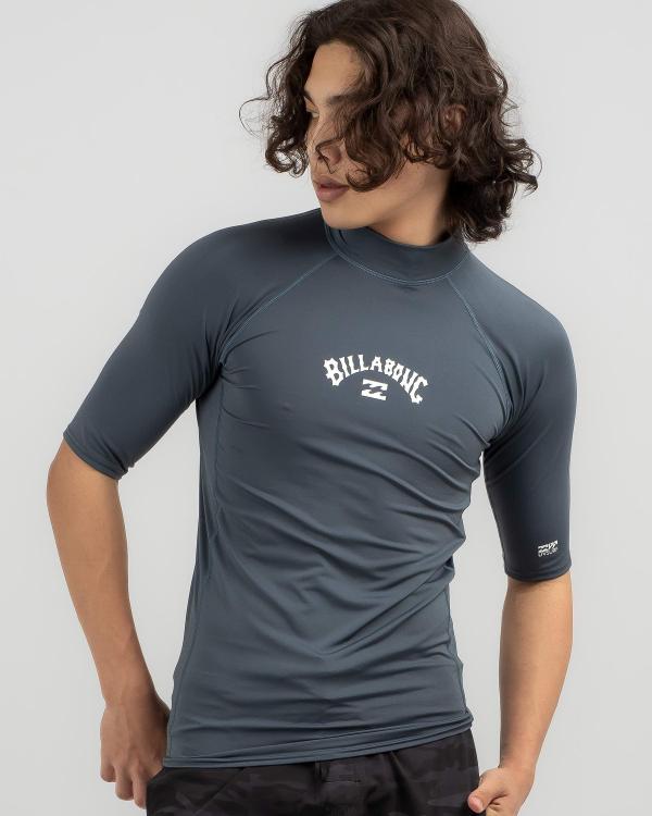 Billabong Men's All Day Arch Short Sleeve Wet Shirt in Grey