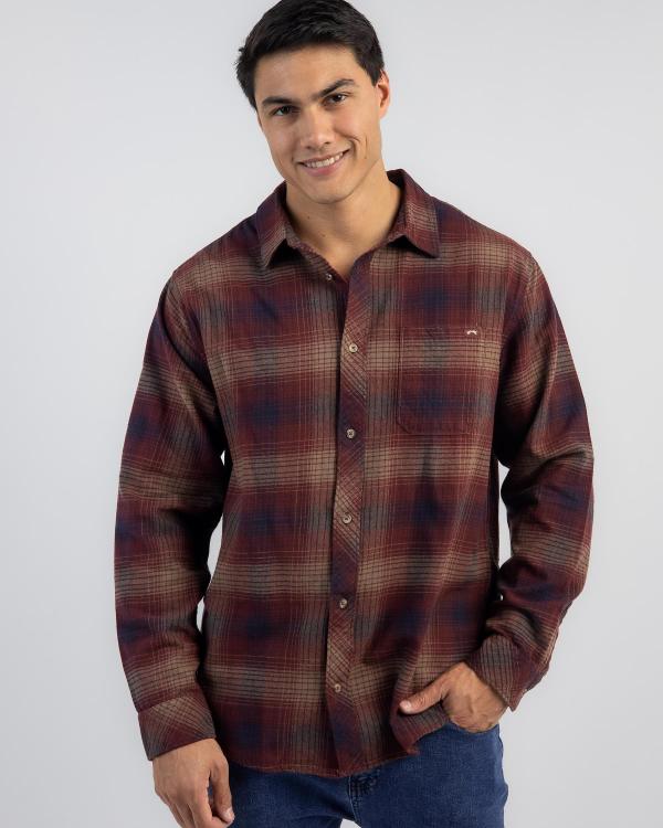 Billabong Men's Coastline Flannel Top in Red