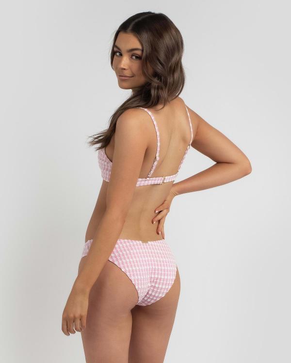 Billabong Women's Wave Check Bondi Bikini Bottom in Pink