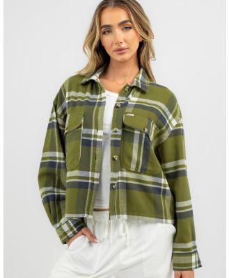Brixton Women's Bowery Flannel Shirt in Green
