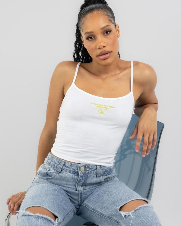 Calvin Klein Jeans Women's Strappy Tank Top in White