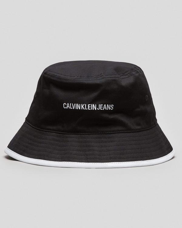 Calvin Klein Men's Institutional Bucket Hat in Black