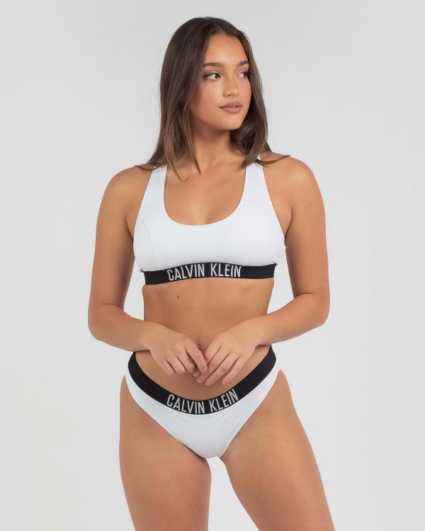 Calvin Klein Women's Intense Power Bralette Bikini Top in White
