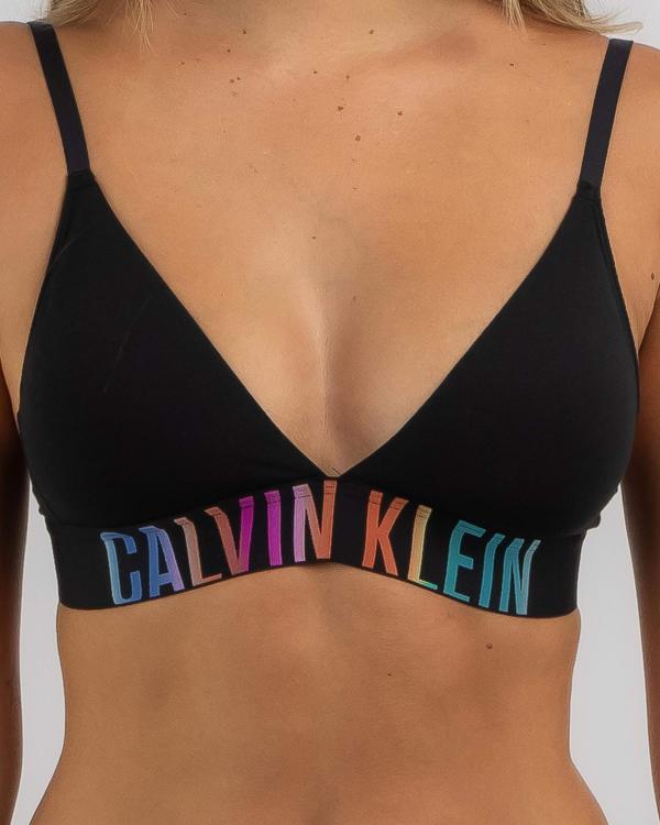 Calvin Klein Women's Intense Power Pride Triangle Bralette in Black