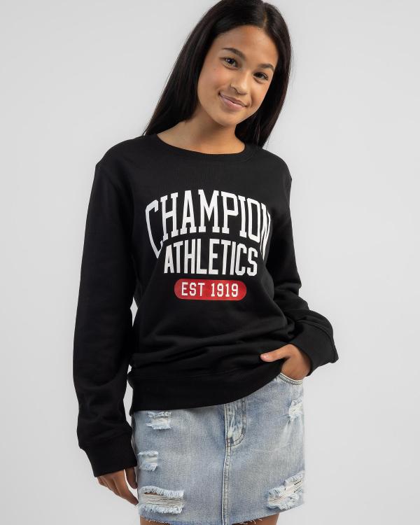 Champion Girls' Sporty Sweatshirt in Black