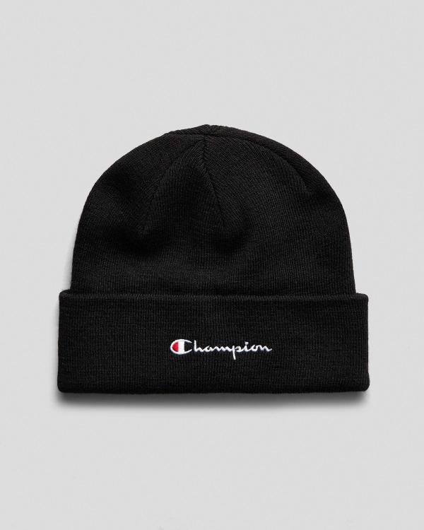 Champion Men's Logo Beanie Hat in Black