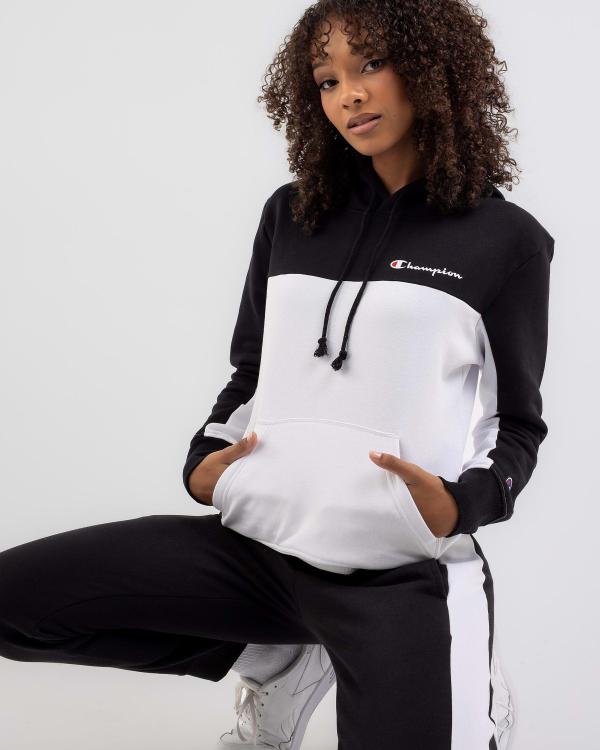 Champion Women's Colour Block Hoodie in Black