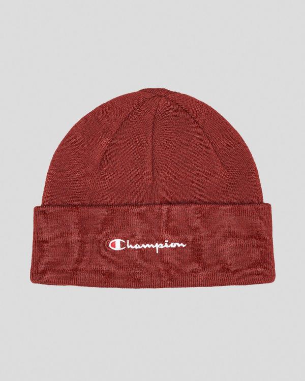 Champion Women's Logo Beanie Hat in Red