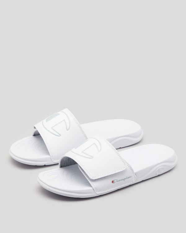Champion Women's Mega V Slides Sandals in White