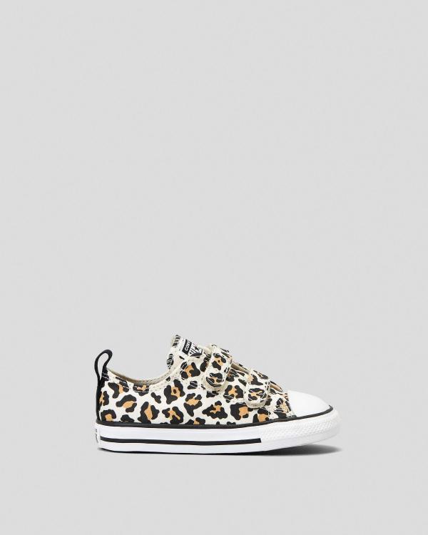 Converse Girl's Chuck Taylor All Star Easy On Leopard Love Shoes in Brown