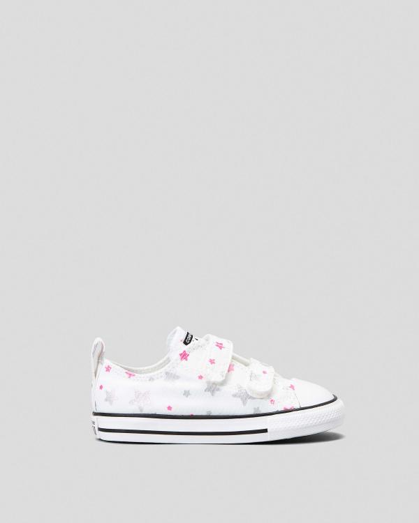 Converse Girls' Chuck Taylor All Star Easy On Sparkle Party Shoes in Pink