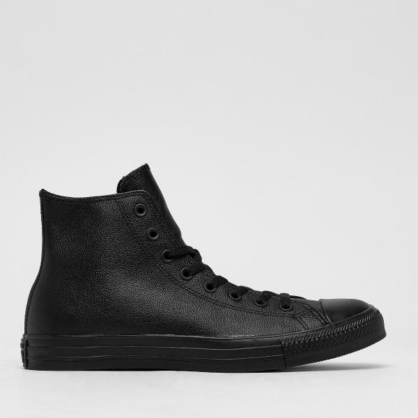 Converse Men's Chuck Taylor All Star Leather Hi-Top Shoes in Black