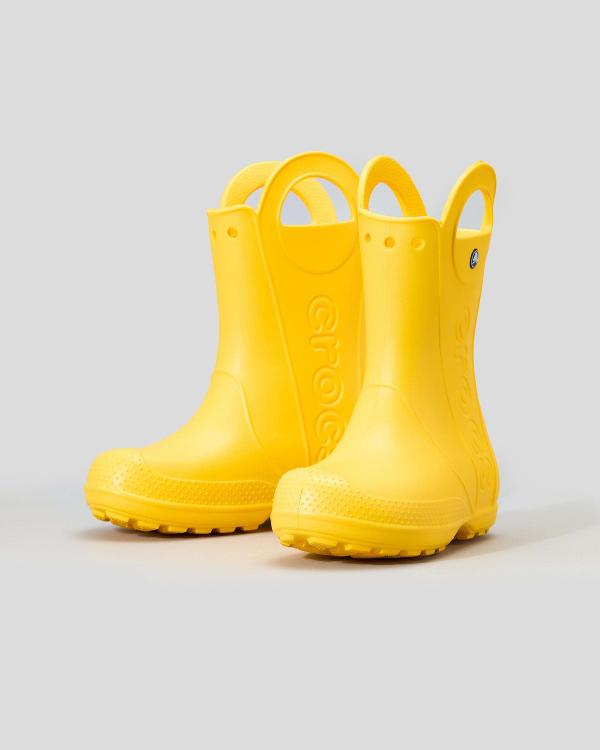 Crocs Kids' Handle It Rain Boots in Yellow