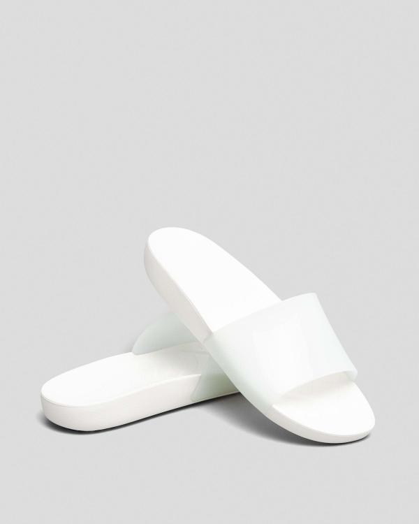 Crocs Women's Splash Glossy Slides in White