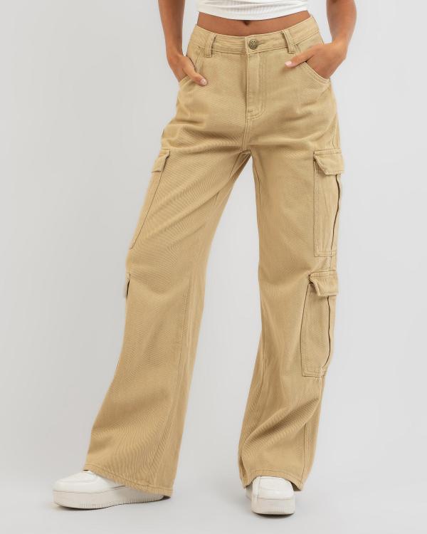 DESU Women's Banks Cargo Jeans in Natural