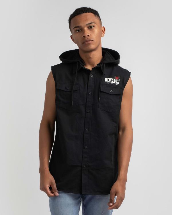 Dexter Men's Thorny Hooded Vest Top in Black