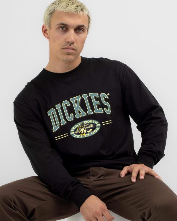 Dickies Men's Home Team Long Sleeve T-Shirt in Black