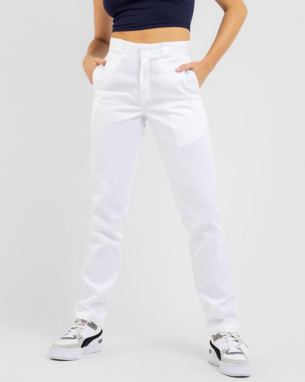 Dickies Women's 875 Original Tapered Fit Pants in White