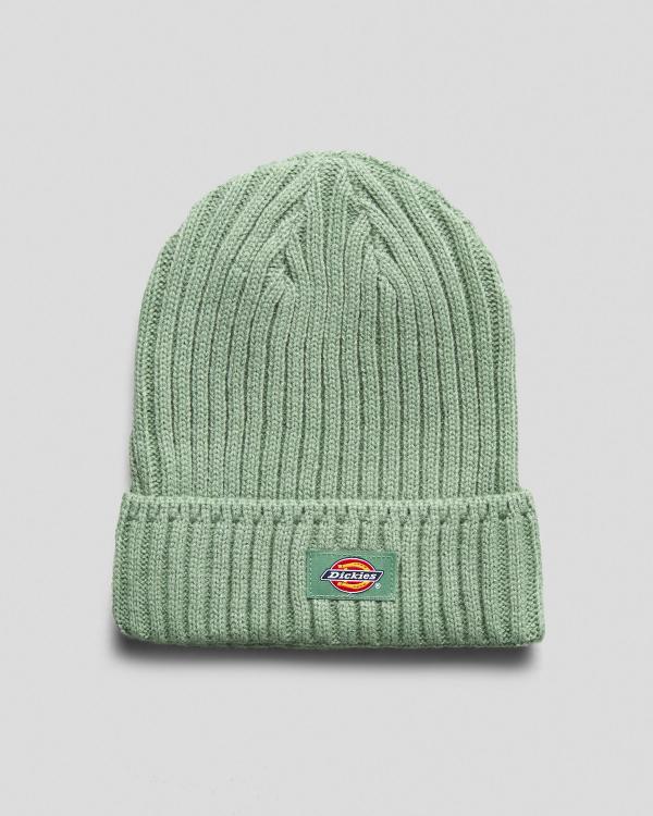 Dickies Women's Classic Label Beanie Hat in Green