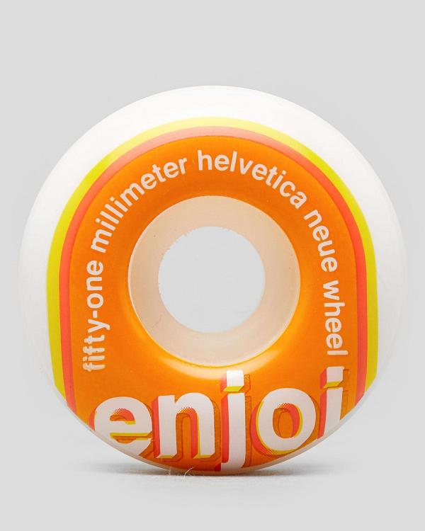 Enjoi Helvetica Neue 51Mm Skateboard Wheels in Orange