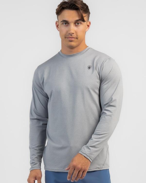 Far King Men's Surf Shirt Long Sleeve Rash Vest in Grey