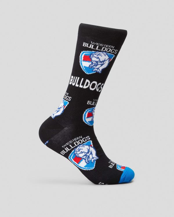 FOOT-IES Men's Western Bulldogs Socks in Black