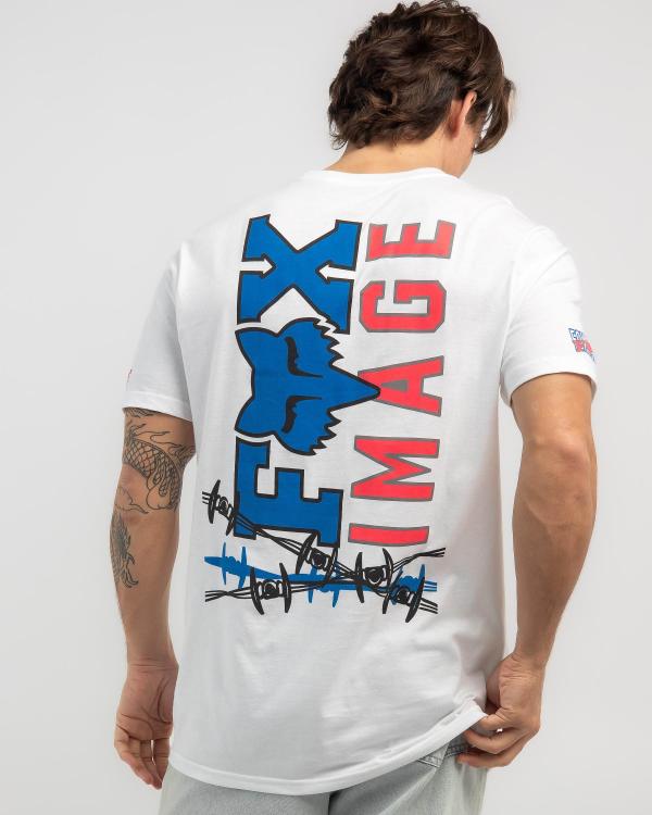 Fox Men's Barbed Wire Premium T-Shirt in White