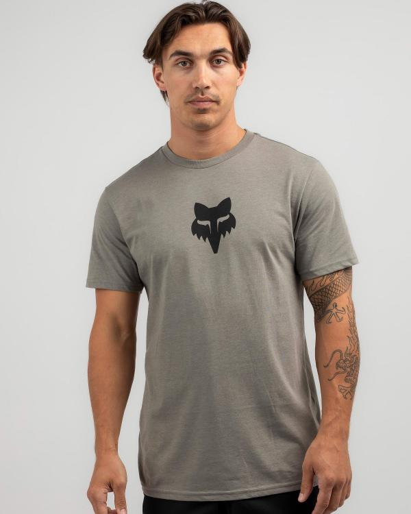 Fox Men's Head Premium T-Shirt in Grey