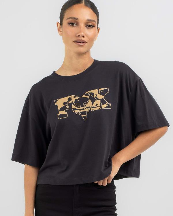 Fox Women's Cienega Os Crop T-Shirt in Black