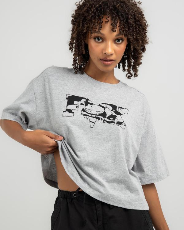 Fox Women's Cienega Os Crop T-Shirt in Grey