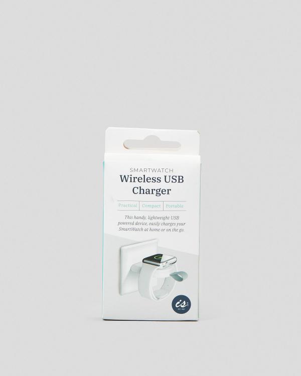 Get It Now Smartwatch Wireless Usb Charger in White