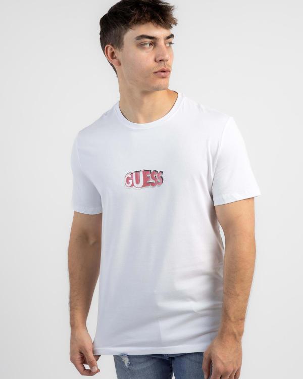 GUESS Jeans Men's Treedy T-Shirt in White