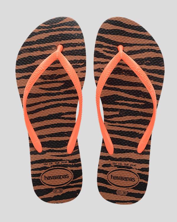 Havaianas Girl's Kids' Slim Animals Thongs in Orange