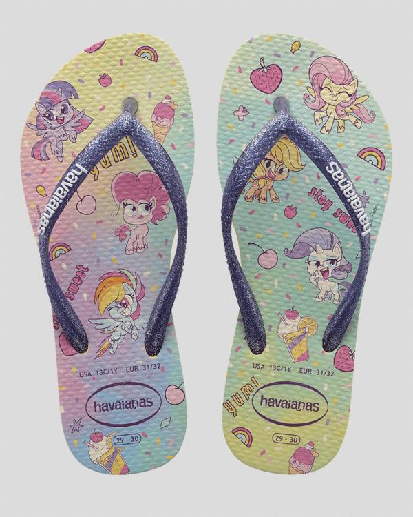 Havaianas Girl's Kids' Slim My Little Pony Thongs Shoes in Yellow