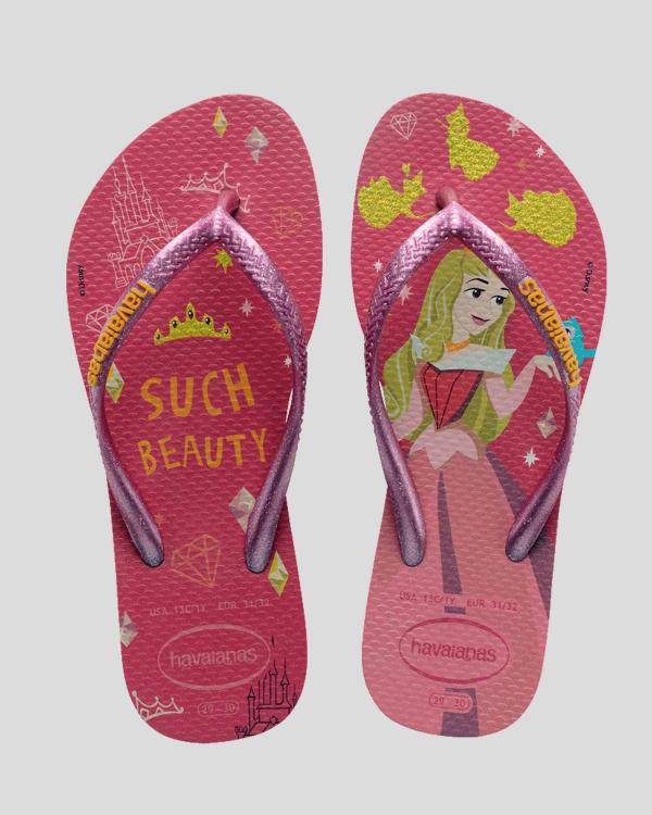 Havaianas Girl's Kids' Slim Princess Sleeping Beauty Thongs Shoes in Pink