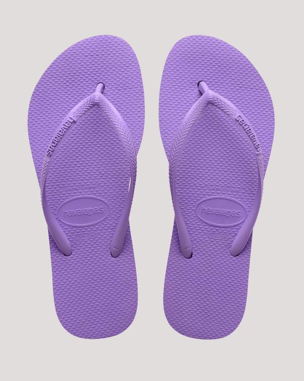 Havaianas Women's Slim Flatform Thongs Shoes in Purple