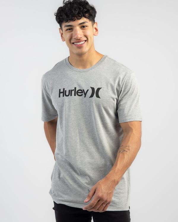 Hurley Men's One And Only Solid T-Shirt in Grey
