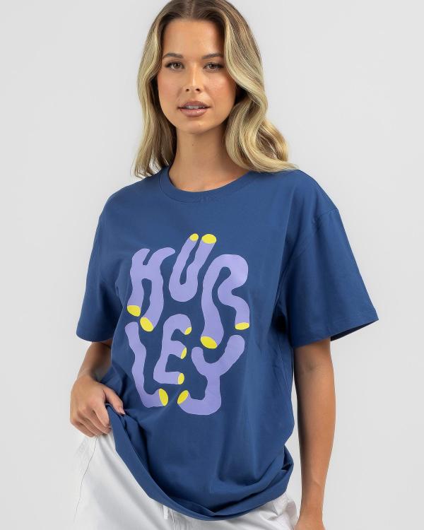 Hurley Women's Yoko T-Shirt in Blue