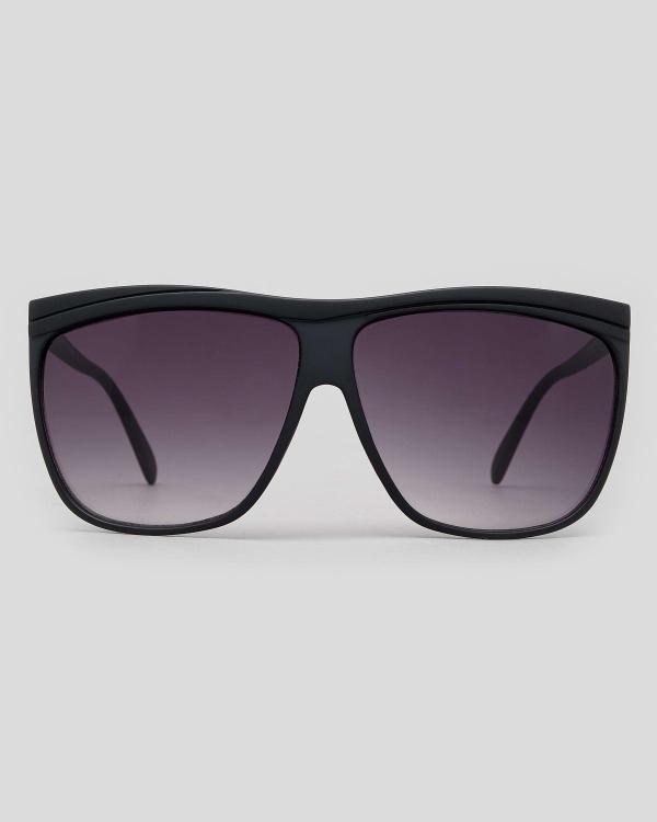 Indie Eyewear Women's Straight Edge Sunglasses in Black