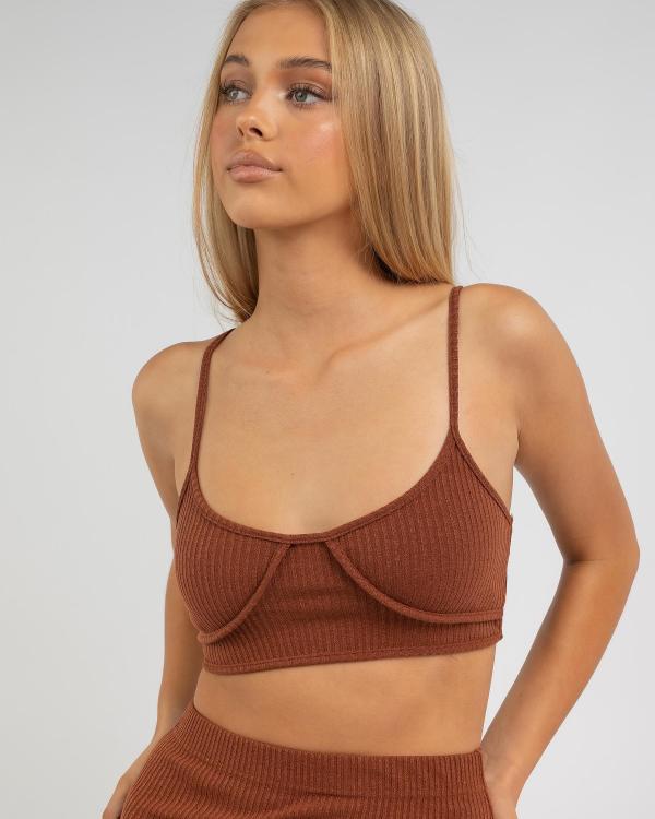 Into Fashions Women's Nikki Top in Brown