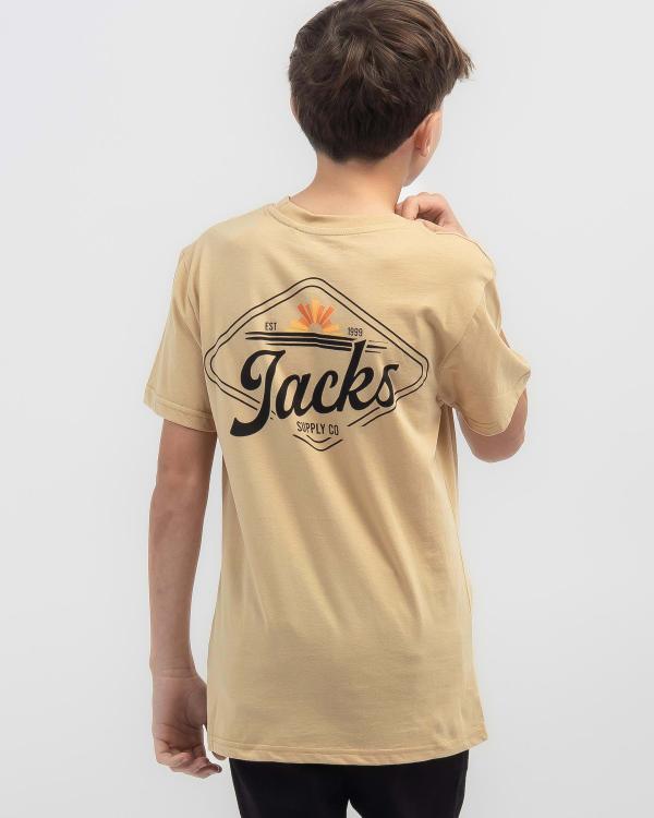 Jacks Boys' Coded T-Shirt in Natural