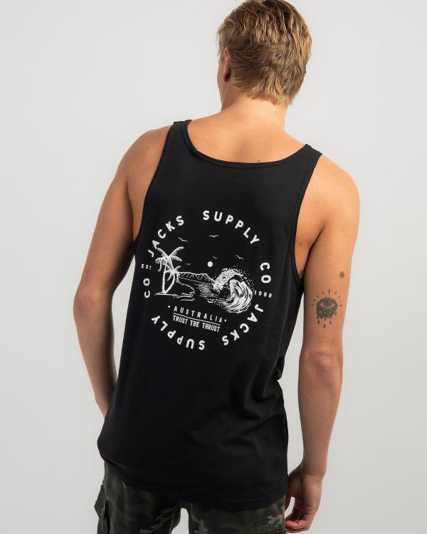 Jacks Men's Getaway Singlet Top in Black