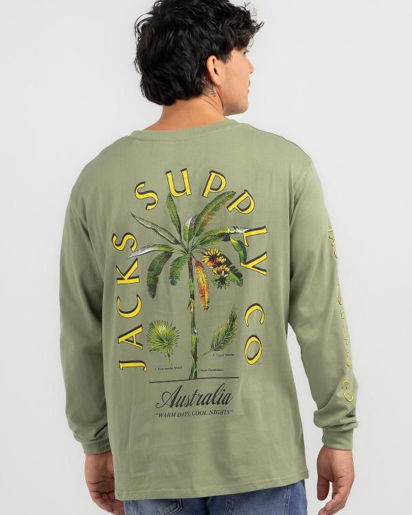 Jacks Men's Maui Long Sleeve T-Shirt in Green