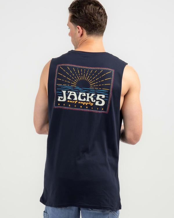 Jacks Men's Wharf Muscle Tank Top in Navy